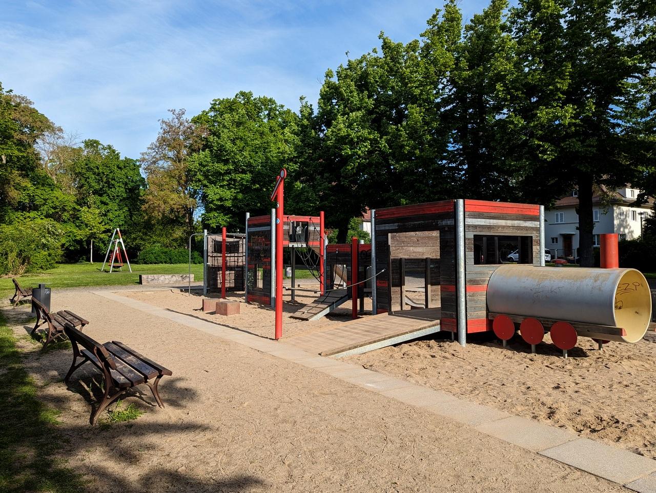 Eisenbahn Spielplatz Gohlis Mitte Ludwig Beck Straße